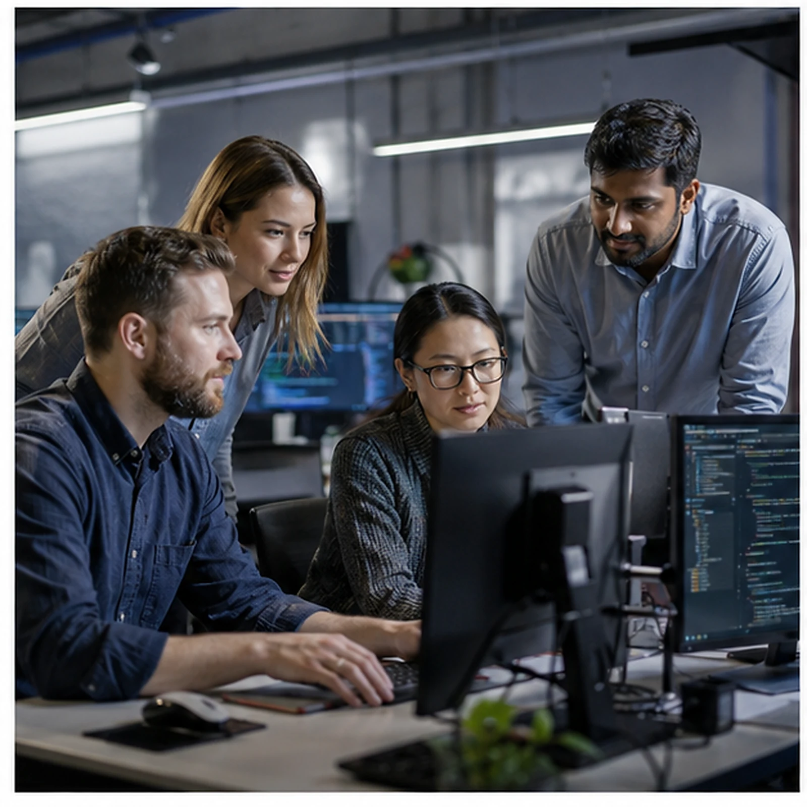 Cross-functional delivery team at work