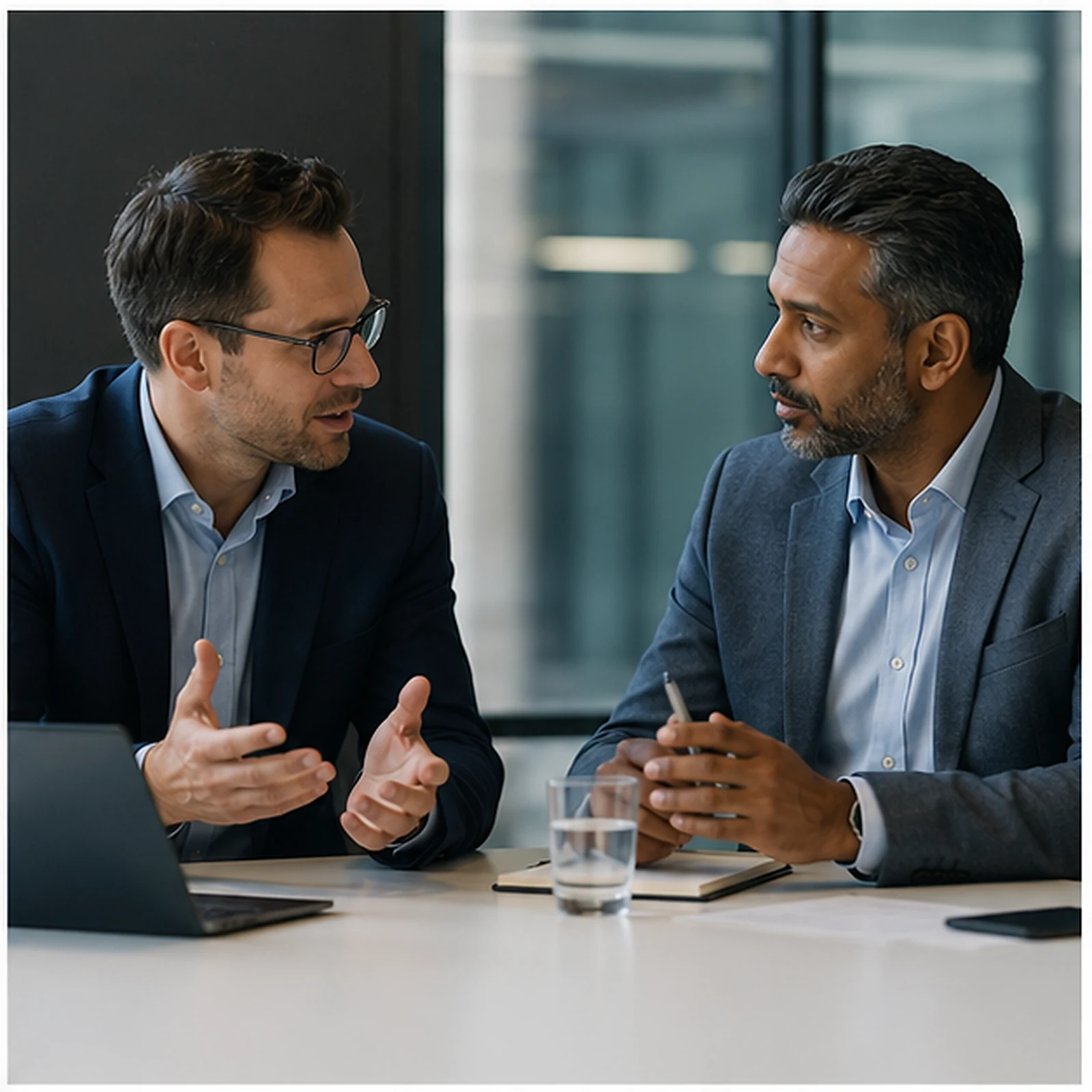 Business leaders discussing a technology priority