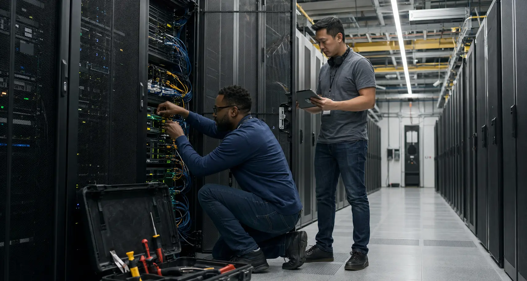 Engineers working in a modern data environment