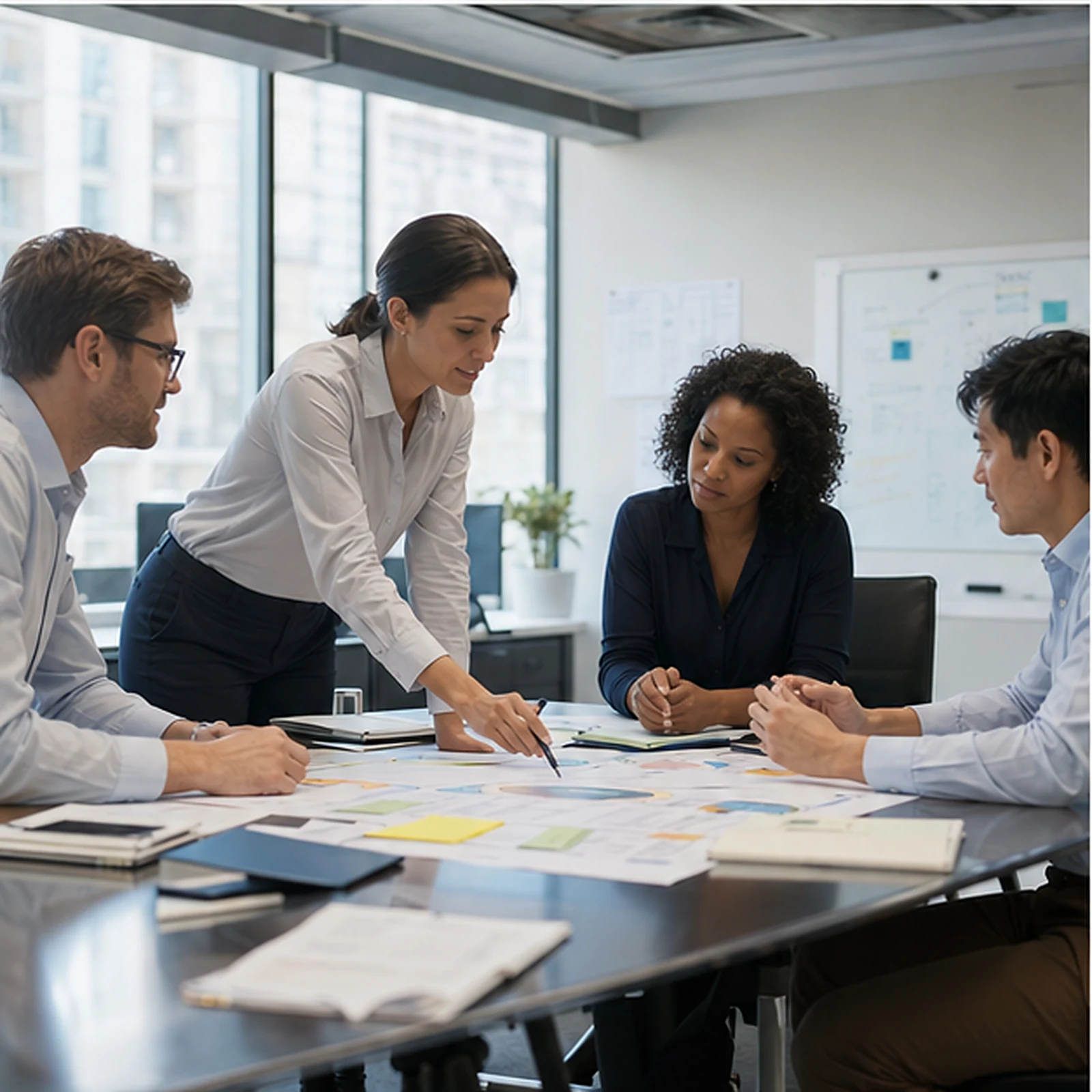 Professional services team planning client delivery