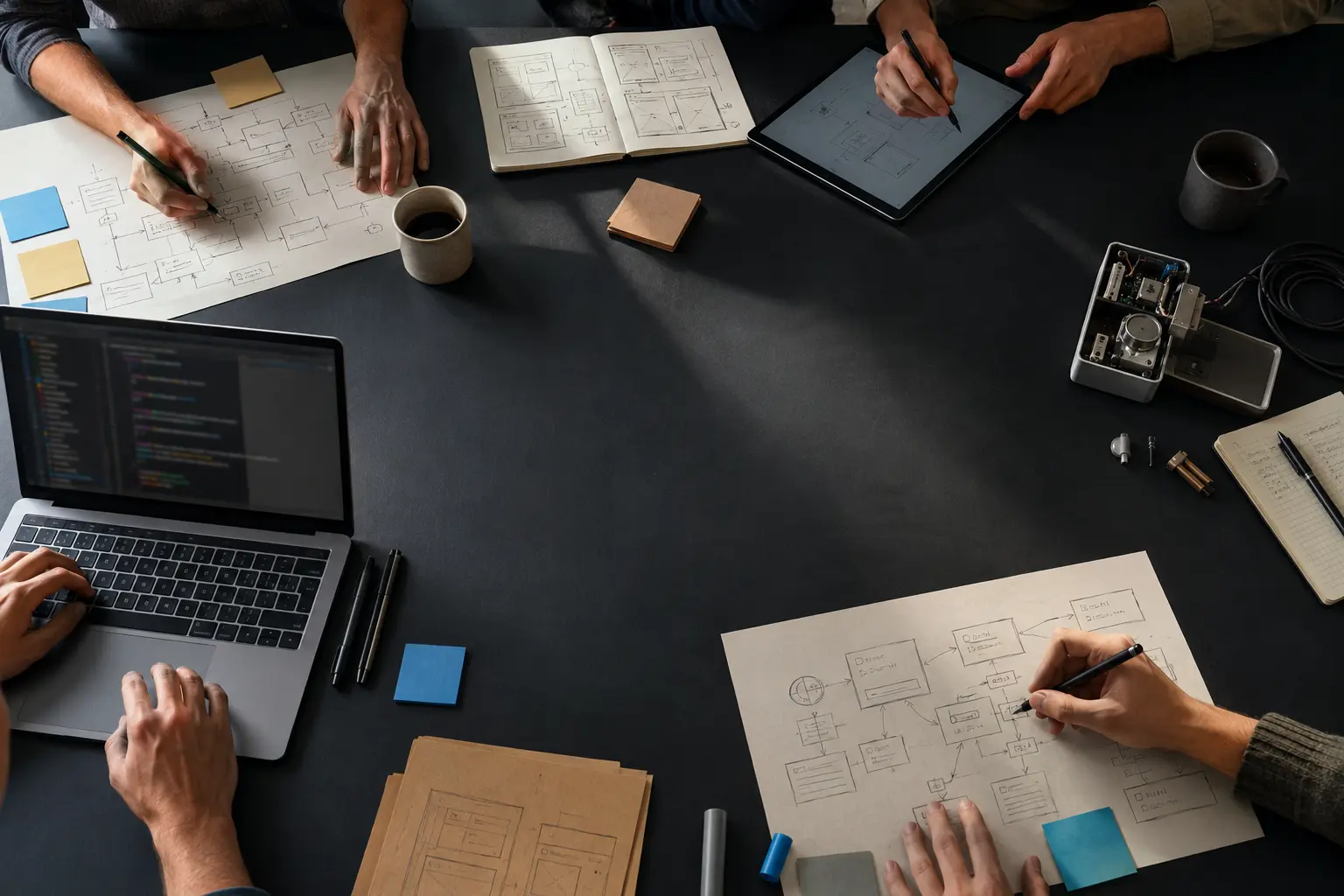 Software engineers building a connected platform