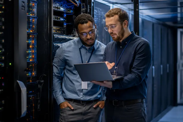 Data engineers working on enterprise infrastructure