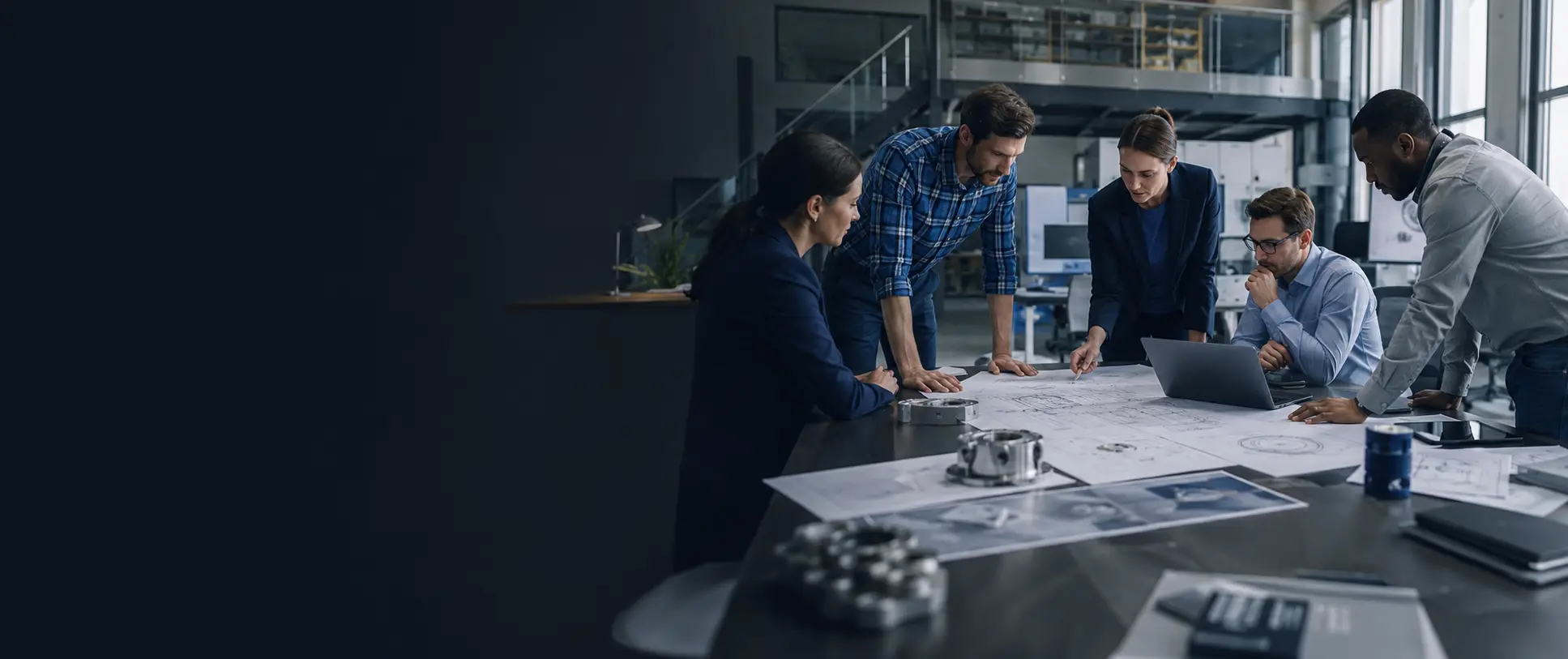 Technology and operations team planning a transformation